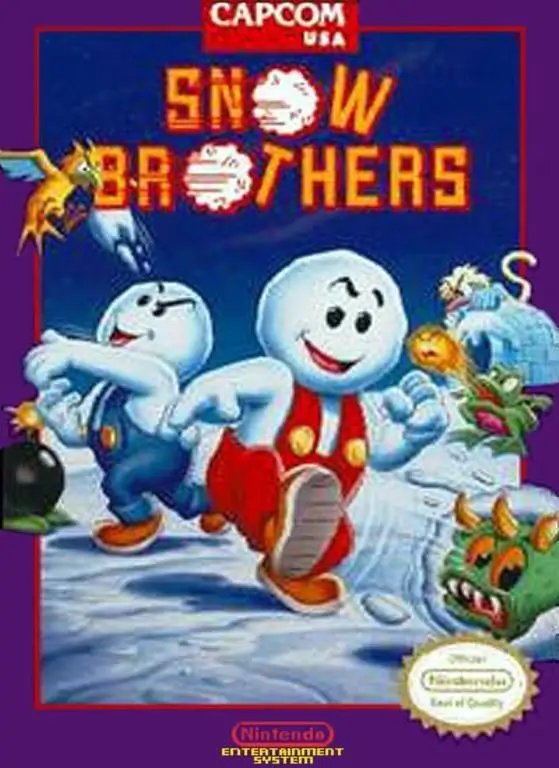 Portada de Snow Bros para la consola de Nintendo de 8 bits