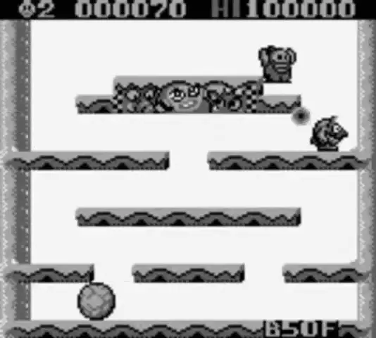 Pantalla de uno de los primeros niveles de Snow Bros para Game Boy