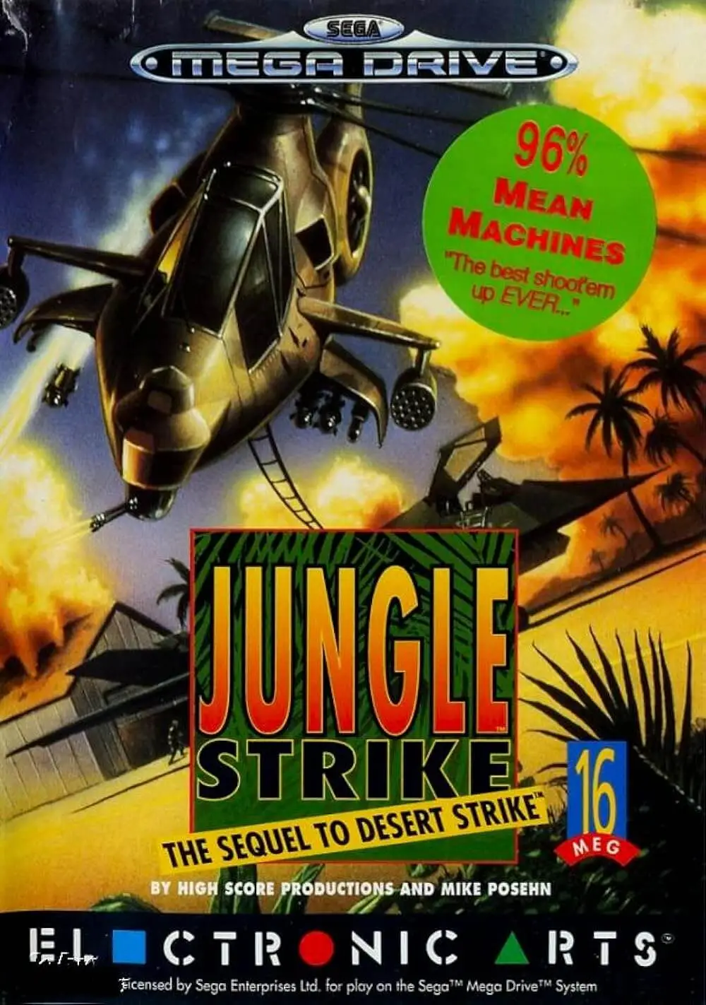 Jungle Strike Portada Mega Drive